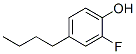 Structure of Phenol,  4-butyl-2-fluoro-