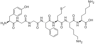 Structure of H-TYR-GLY-GLY-PHE-MET-LYS-LYS-OH