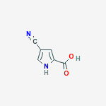 4-cyano-1H-pyrrole-2-carboxylic acid结构式