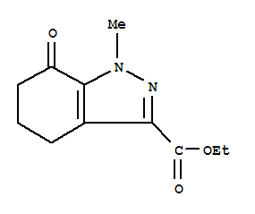 Structure of Ethyl 1-methyl-7-oxo-4,5,6,7-tetrahydro-1H-indazole-3-carboxylate
