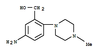 Structure of BENZENEMETHANOL, 5-AMINO-2-(4-METHYL-1-PIPERAZINYL)-