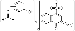 Structure of Cresol-formaldehyde copolymer 1,2-naphthoquinonediazido-4-sulfonate