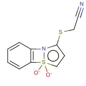 Structure of Acetonitrile, [(1,1-dioxido-1,2-benzisothiazol-3-yl)thio]-