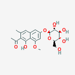 Structure of Ethanone, 1-(6-(beta-D-glucopyranosyloxy)-1-hydroxy-8-methoxy-3-methyl-2-naphthalenyl)-