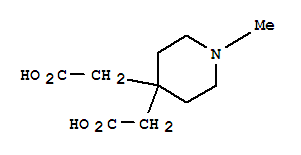 4,4-Piperidinediaceticacid, 1-methyl-结构式