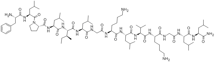 Structure of MAST CELL DEGRANULATING PEPTIDE HR-2