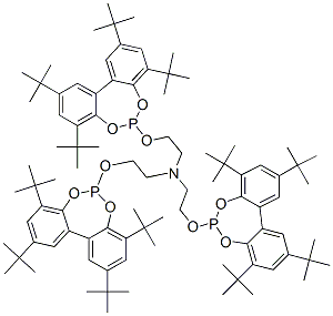 Structure of tris[2-[[2,4,8,10-tetra-tert-butyldibenzo[d,f][1,3,2]dioxaphosphepin-6-yl]oxy]ethyl]amine