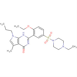 Structure of Piperazine,1-[[3-(4,7-dihydro-5-methyl-4-oxo-7-propyl-1H-pyrrolo[2,3-d]pyrimidin-2-yl)-4-ethoxyphenyl]sulfonyl]-4-ethyl-