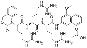 Structure of Z-ARG-ARG-ARG-4M-BETANA ACETATE SALT