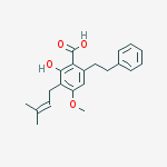 Structure of 2-Hydroxy-4-methoxy-3-(3-methylbut-2-en-1-yl)-6-phenethylbenzoic acid