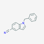 Structure of 1H-Indole-5-carbonitrile, 1-(phenylmethyl)-