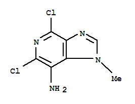 Structure of 1H-Imidazo[4,5-c]pyridin-7-amine, 4,6-dichloro-1-methyl-