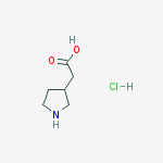 Structure of 3-Pyrrolidineacetic acid,hydrochloride