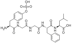 Structure of LEU-ENKEPHALIN (SULFATED)