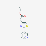 ethyl 2-(2-(pyridin-3-yl)thiazol-4-yl)acetate结构式