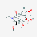 Structure of Aconitane-1,8,14,15-tetrol, 20-ethyl-6,16-dimethoxy-4-(methoxymethyl)- , (1alpha,6alpha,14alpha,15alpha,16beta)-