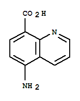 8-QUINOLINECARBOXYLIC ACID 5-AMINO-结构式