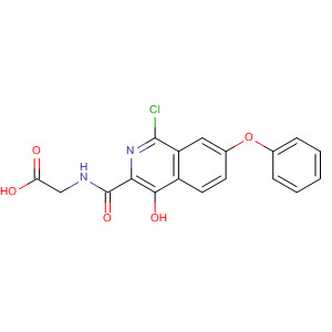 Structure of Glycine, N-[(1-chloro-4-hydroxy-7-phenoxy-3-isoquinolinyl)carbonyl]-