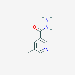 Chemical structure of 3-Pyridinecarboxylic acid, 5-methyl-, hydrazide