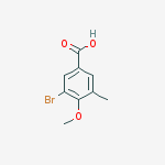 5-BROMO-4-METHOXY-3-METHYLBENZOIC ACID结构式