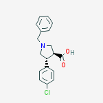 Structure of (3R,4S)-1-benzyl-4-(4-chlorophenyl)pyrrolidine-3-carboxylic acid