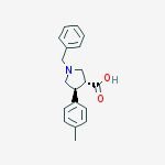 (3R,4S)-1-benzyl-4-(p-tolyl)pyrrolidine-3-carboxylic acid结构式