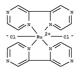 dichlororuthenium, 2-pyrazin-2-ylpyrazine结构式