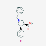 (3S,4R)-1-Benzyl-4-(4-Fluorophenyl)Pyrrolidine-3-Carboxylic Acid结构式