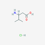 3-Amino-4-methyl-pentanoic acid HCl结构式