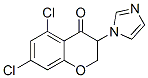 4H-1-Benzopyran-4-one,  5,7-dichloro-2,3-dihydro-3-(1H-imidazol-1-yl)-结构式