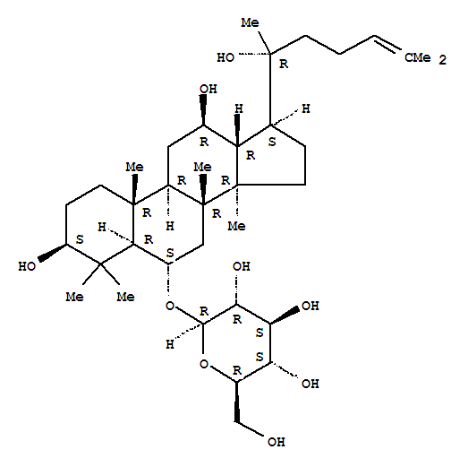 R-人参皂苷Rh1结构式