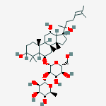 R型人参皂苷Rg2( 20(R)人参皂苷Rg2 
)结构式