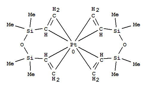 Disiloxane, 1,3-diethenyl-1,1,3,3-tetramethyl-, platinumcomplex结构式