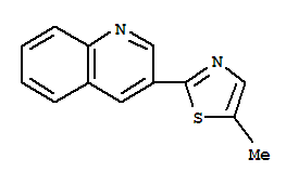Quinoline,3-(5-methyl-2-thiazolyl)-结构式