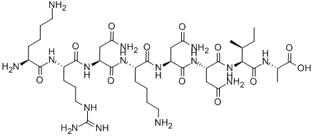 Structure of GLUCAGON FRAGMENT 30-37