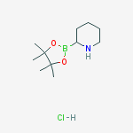 2-(4,4,5,5-Tetramethyl-1,3,2-dioxaborolan-2-yl)piperidine hydrochloride结构式