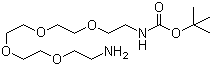 Structure of 16-Amino-5,8,11,14-tetraoxa-2-azahexadecanoic acid 1,1-dimethylethyl ester