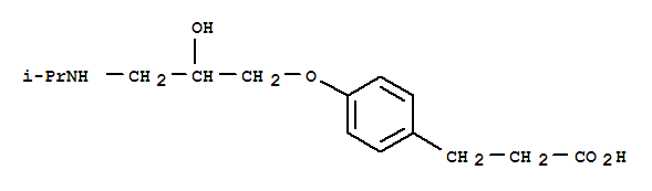 Structure of benzenepropanoic acid, 4-[2-hydroxy-3-[(1-methylethyl)amino]propoxy]-