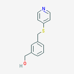 (3-((Pyridin-4-ylthio)methyl)phenyl)methanol结构式