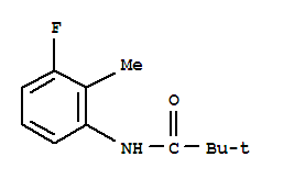 Structure of Propanamide,N-(3-fluoro-2-methylphenyl)-2,2-dimethyl-
