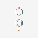 Structure of 2H-Pyran, 4-(4-bromophenyl)tetrahydro-