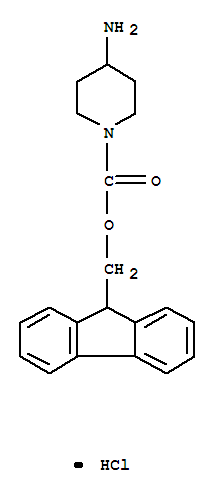 1-FMOC-4-氨基哌啶盐酸盐结构式
