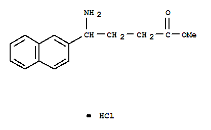 Structure of 4-AMINO-4-NAPHTHALEN-2-YL-BUTYRIC ACID METHYL ESTER HYDROCHLORIDE