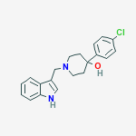Structure of (+/-)-3-[4-(4-Chlorophenyl)-4-hydroxypiperidinyl]methylindole