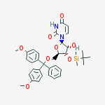 5'-DMT-3'-TBDMS-rU结构式