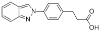 3-(p-(2H-Indazol-2-yl)phenyl)propionic acid结构式