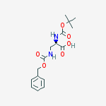 Structure of Boc-D-dap(Z)-OH (Boc-nb-Z-D-2,3-diaminopropionic acid)
