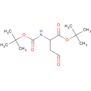 Structure of Butanoic acid, 2-[[(1,1-dimethylethoxy)carbonyl]amino]-4-oxo-,1,1-dimethylethyl ester, (2S)-