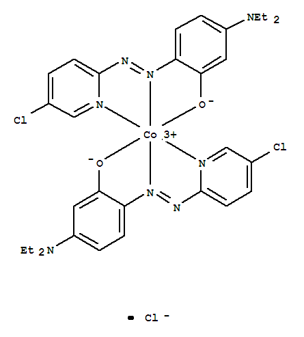 Structure of BIS[2-(5-CHLORO-2-PYRIDYLAZO)-5-DIETHYLAMINOPHENOLATO]COBALT(III) CHLORIDE