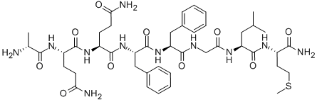 Structure of D-ALA-GLN-GLN-PHE-PHE-GLY-LEU-MET-NH2